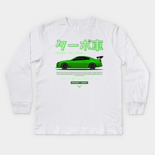 Green JDM S15 S Chassis Legend Kids Long Sleeve T-Shirt